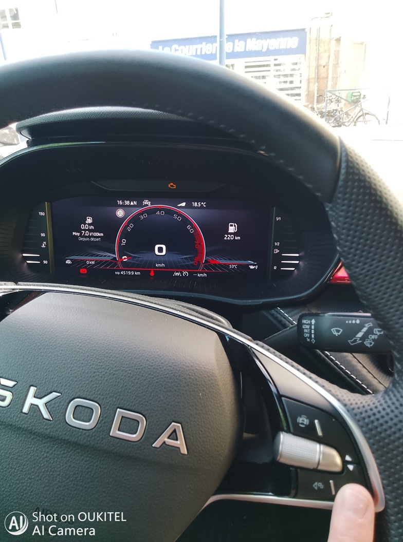 Commande de défilement menu d'affichage tableau de bord 4