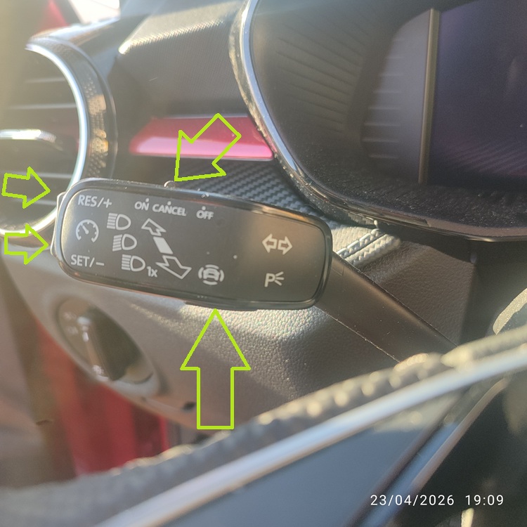 Commandes utilisées pour le régulateur de vitesse