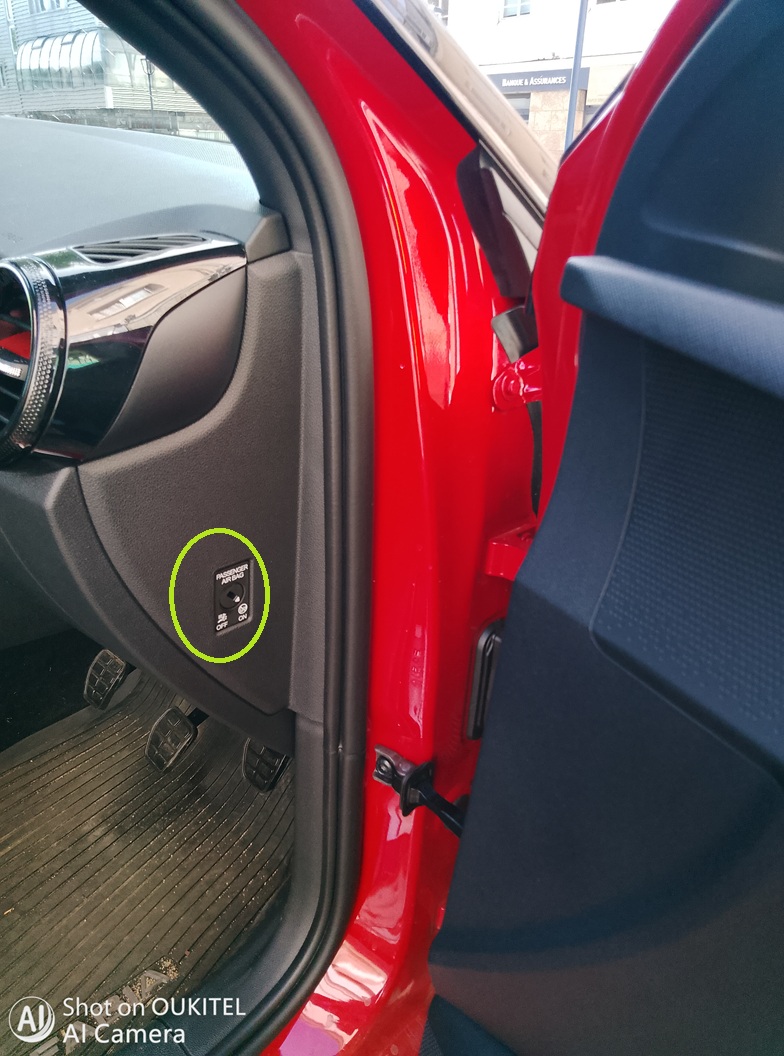 Désactiver l'airbag passager