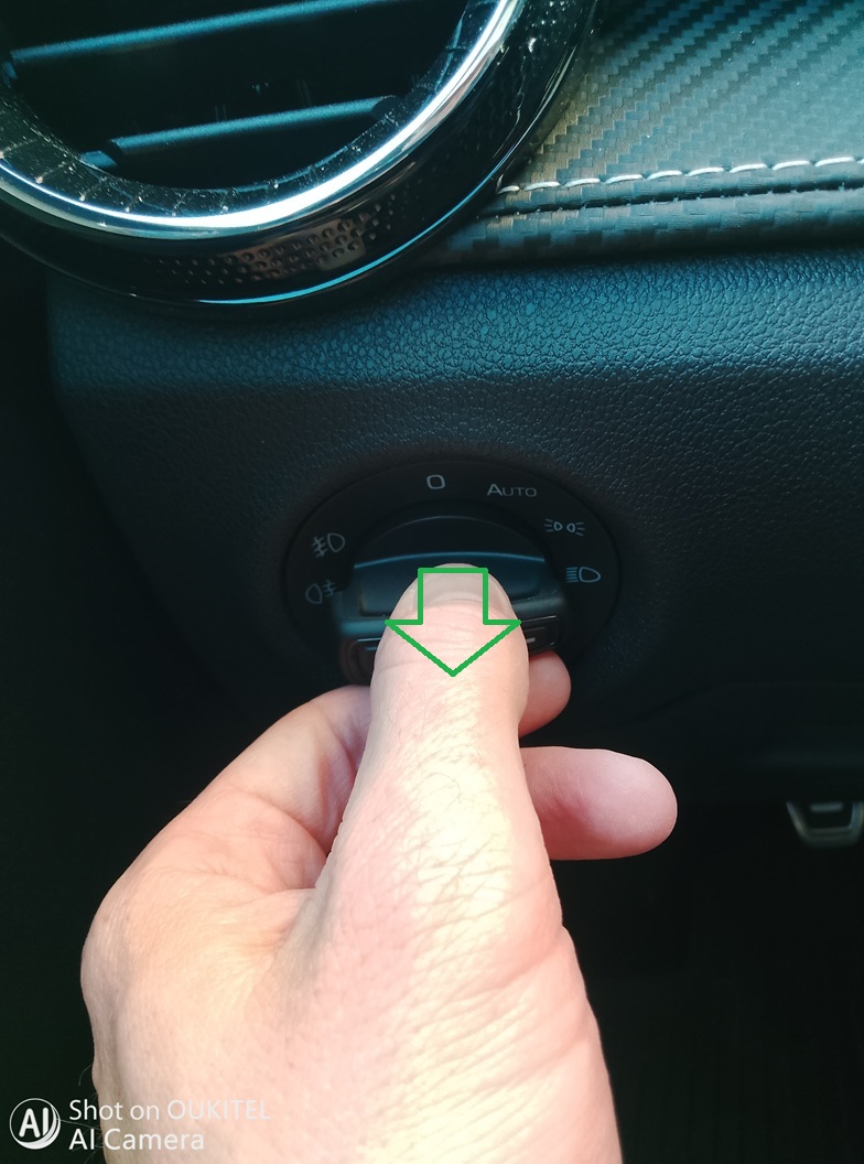 Feux de brouillard avant activés