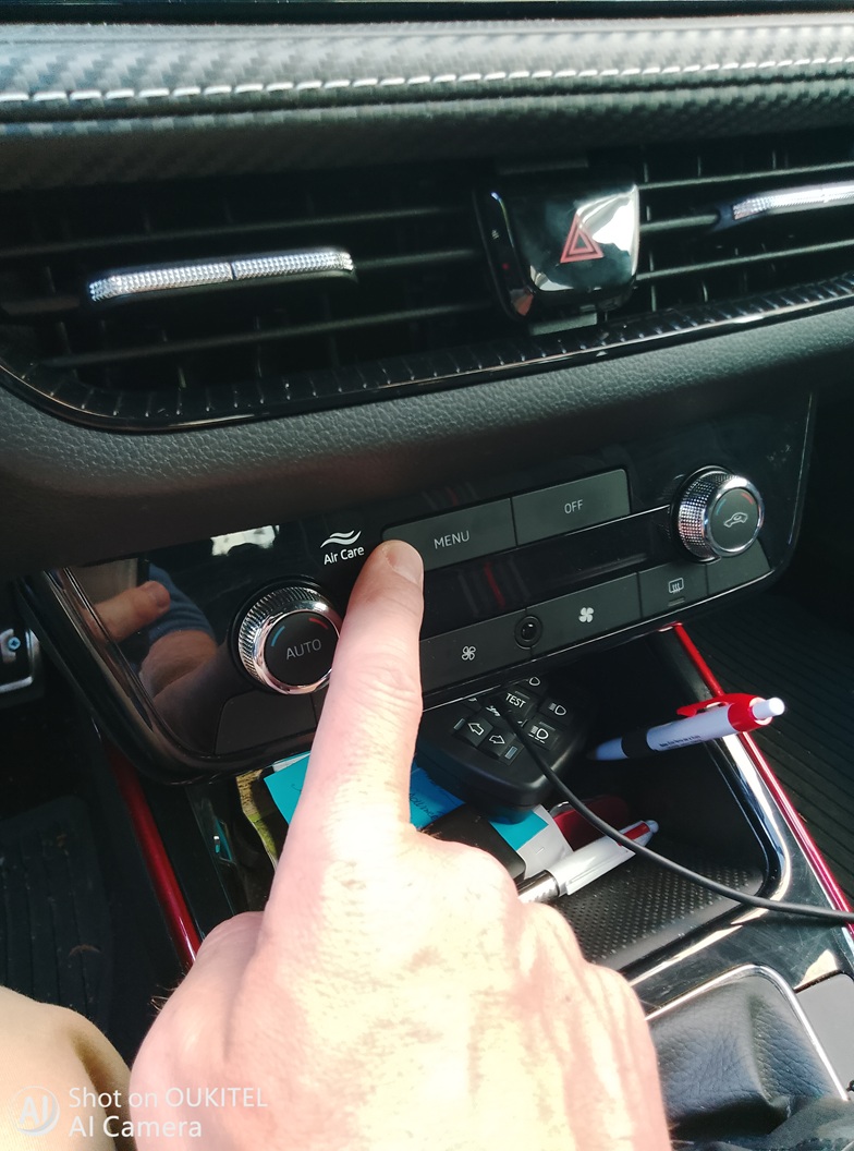 Menu de gestion de la ventilation