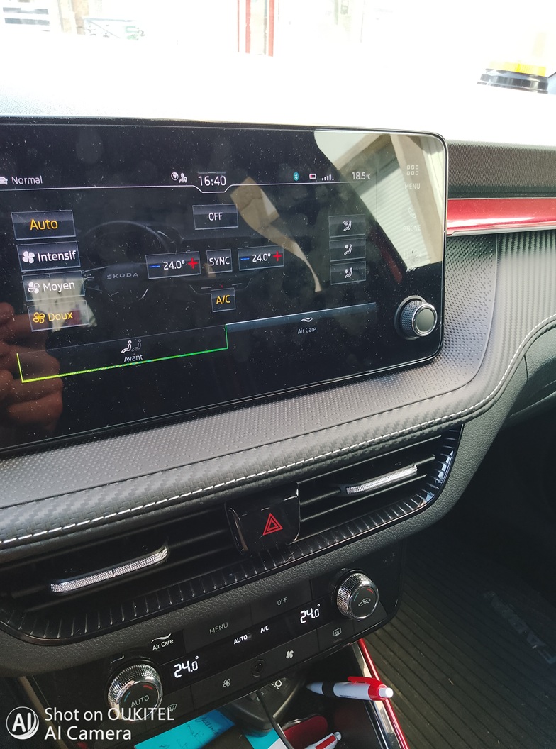 Menu numérique de la gestion de la ventilation