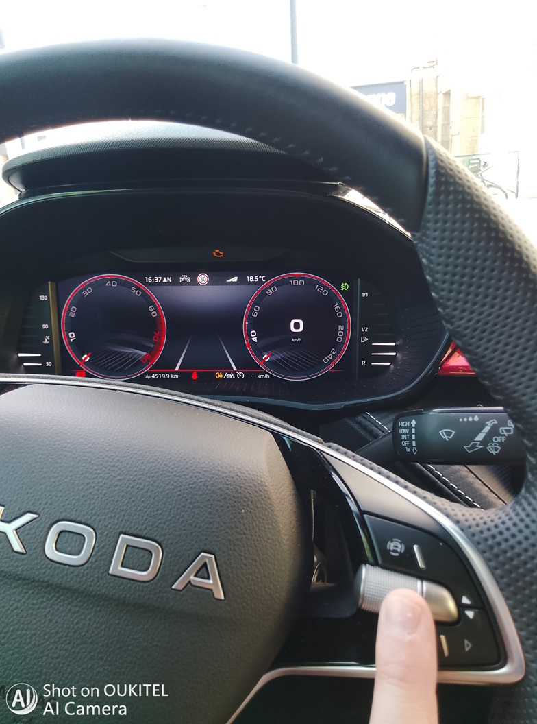 Molette de changement une fois dans le menu principal