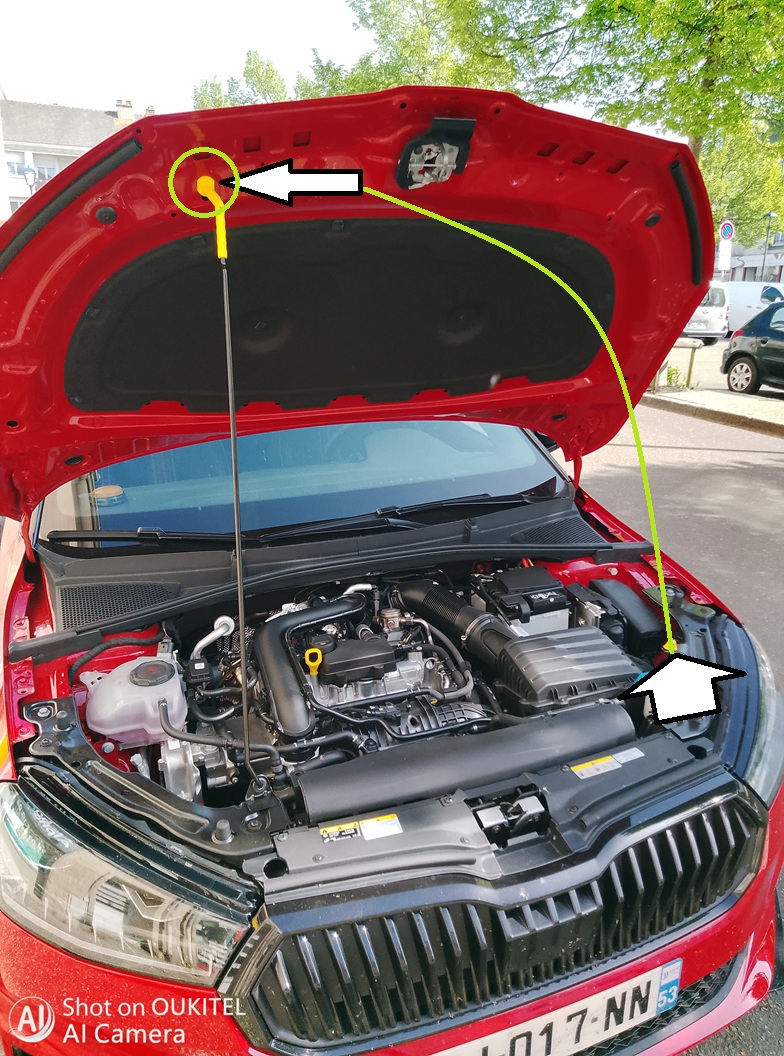 Ouvrir le capot et mettre la barre de sécurité