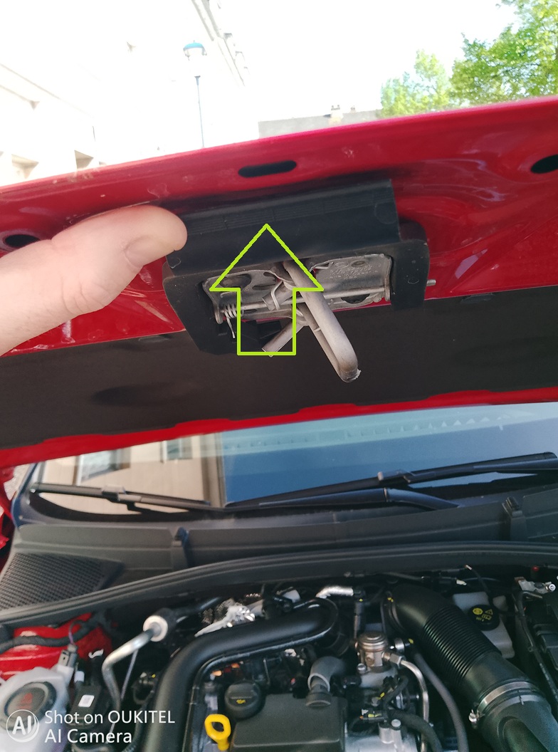 Poignée d'ouverture du capot